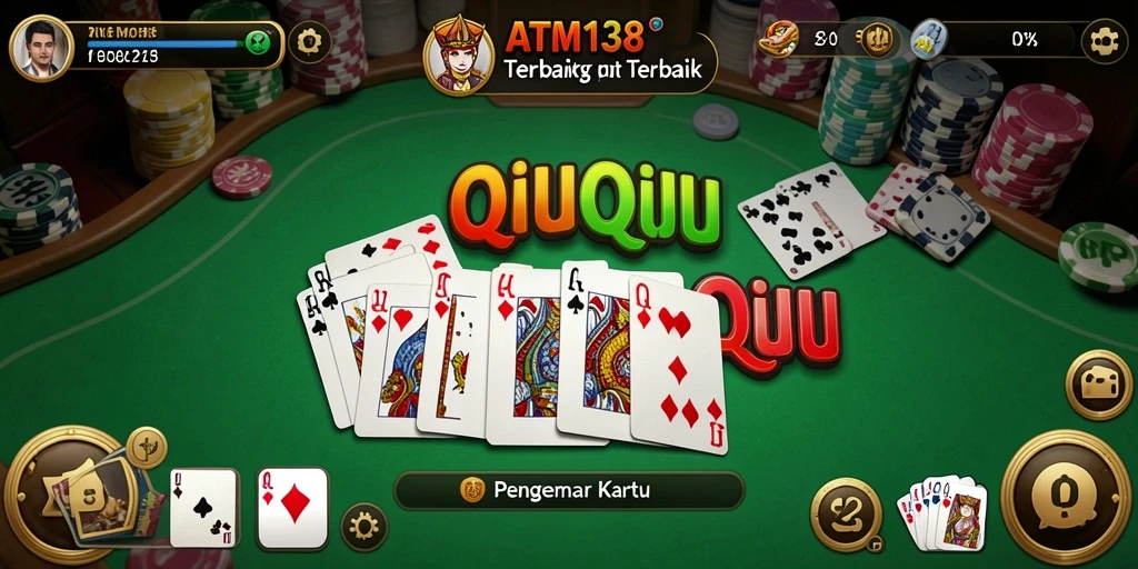 Screenshot gameplay ATM138 yang menampilkan serunya permainan QiuQiu.