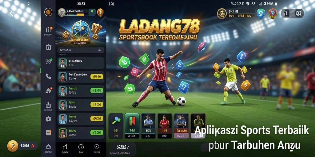 Screenshot utama LADANG78 menampilkan antarmuka Sportsbook yang menarik.