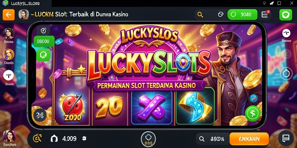 Tampilan gameplay LUCKYSLOTS dengan mesin slot yang menarik.