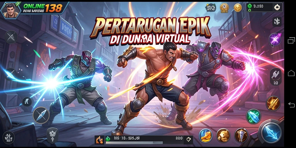 Gameplay seru yang menampilkan pertarungan karakter unik dalam ONLINE138.