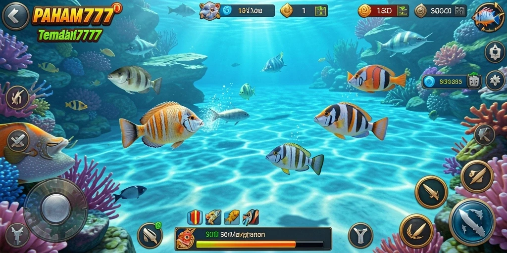 Tampilan gameplay seru Tembak Ikan di PAHAM777.