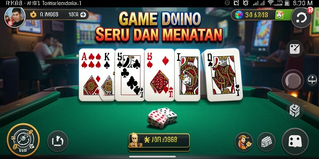 Tampilan gameplay RK88 yang seru dan interaktif dalam permainan domino.
