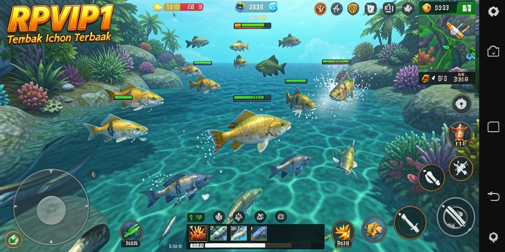 Tampilan menarik RPVIP1 dengan gameplay Tembak Ikan yang seru.