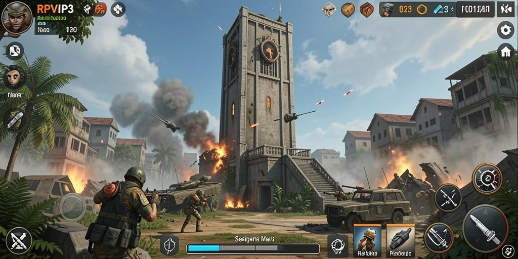 Gameplay menegangkan saat mempertahankan menara dari serangan musuh berbahaya.