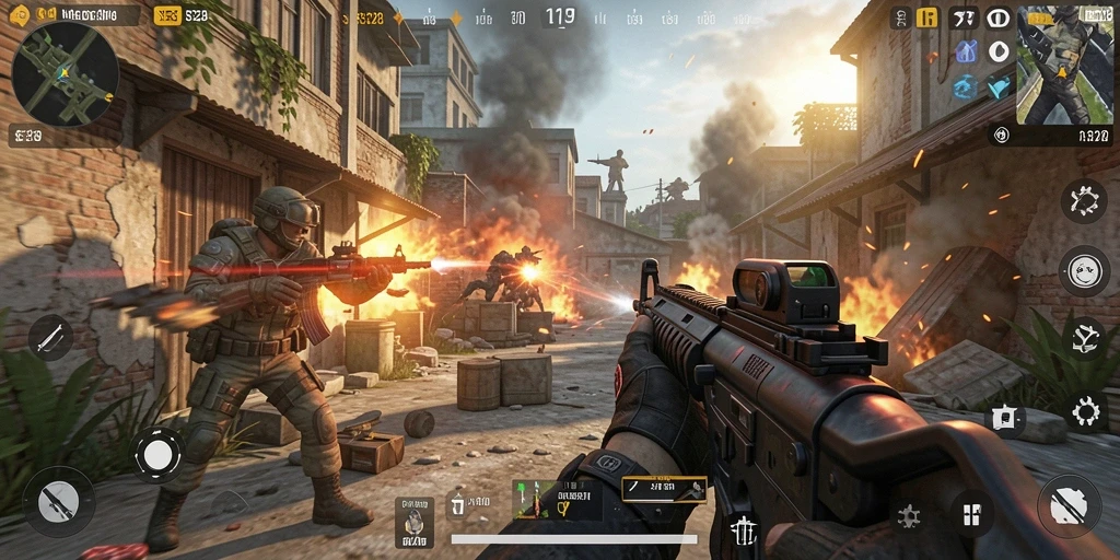 Gameplay seru dengan aksi tembak-menembak yang intens di SE328.