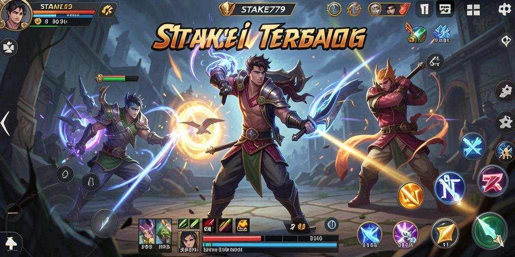Screenshot STAKE779 menampilkan aksi pertempuran strategis yang mendebarkan.